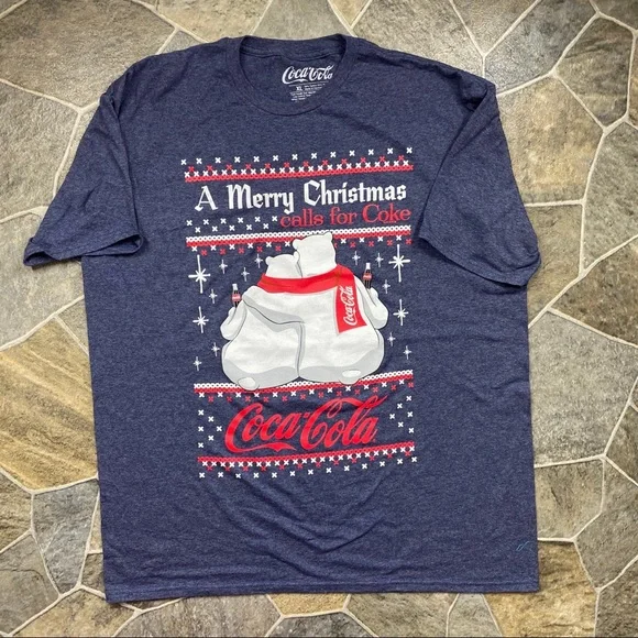 Coca-Cola A Merry Christmas Calls for a Coke Short Sleeve Tee Shirt - Picture 4 of 6